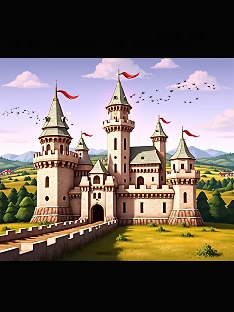 I would like this image to represent the history of the castle , For a party 