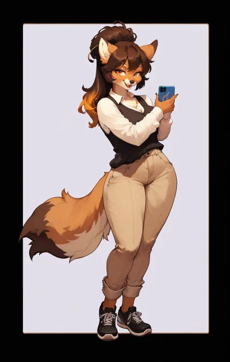 (masterpiece, anthropomorphic fantasy anime style, creative art), a cartoon image of a kemono beaver woman, full body portrait, (sfw) safe for work, oc commission, full body commission for, commission for high resolution, casually dressed, character full b...