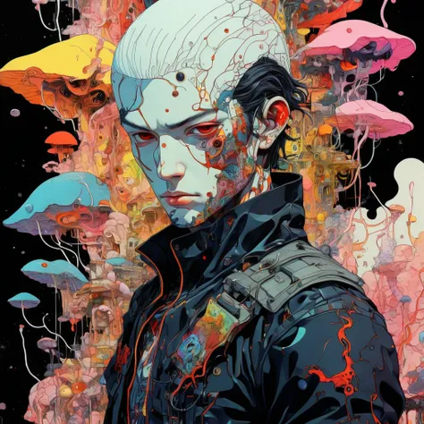 &quot;James Jean Simple&quot; Psychedelic Art，Mask ，Chasing in space , anime, anime, anime art, anime, anime comics, anime, anime art, anime, anime, anime, anime, anime, best anime 4k konachan wallpaper, Digital Cyberpunk - Anime Art, digital cyberpunk ani...