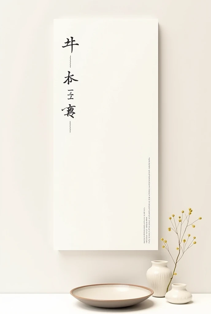 Minimalist Asian menu