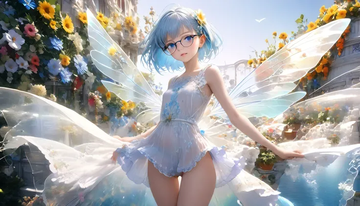 ( top quality,8K quality),( super high resolution ,photo realistic:1.8),(super detailed,incredibly, Detailed Background ),( RAW photos :1.2), (Super realistic:1.8),(master peace1.21), ((( a fairy girl ))),(((Detailed Eyes))),(((Glasses,Glasses,Glasses))),(...