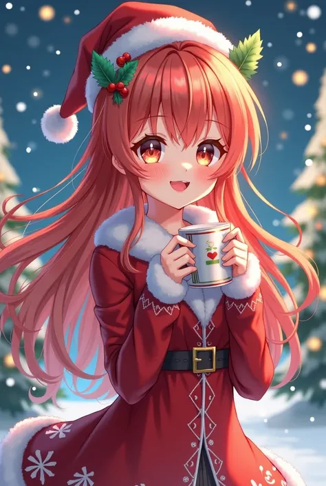 An anime-type female Christmas character 