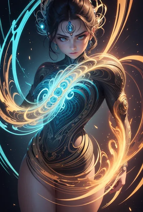 A whimsically enchanting depiction of a stylized magnetic field with two magnets, showcasing vibrant energy lines flowing through the human body. This captivating image, perhaps a digitally enhanced illustration, features sleek and powerful magnets interac...