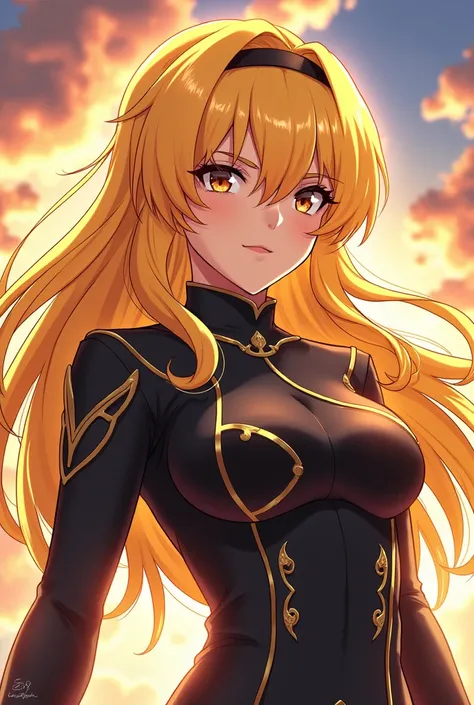 Hero hottie with golden hair anime