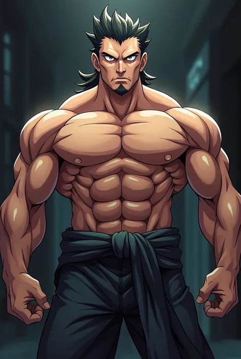 Black muscle angle anime MEN