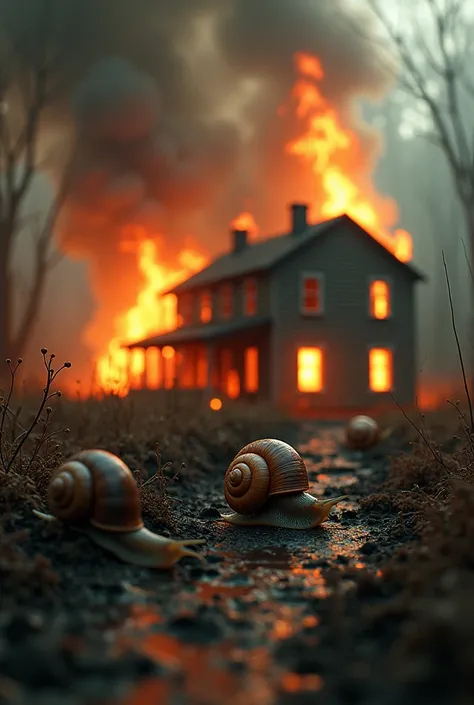 Snails come out ,  your house is burning here