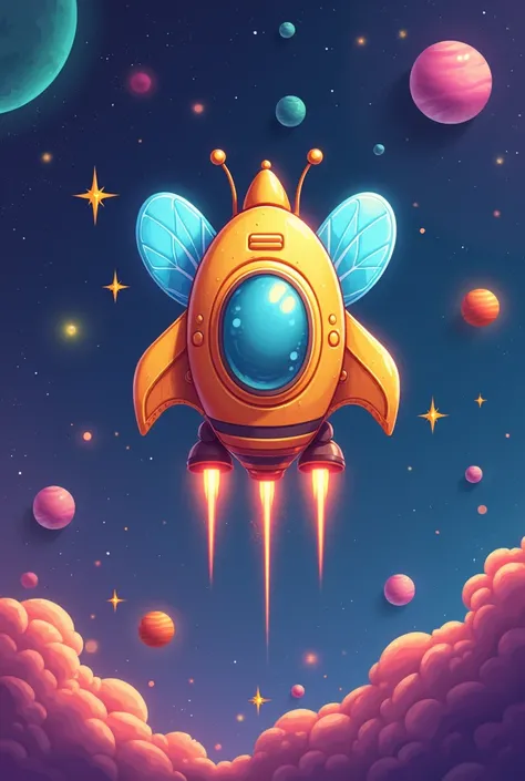 create sprite game bee space ship top down