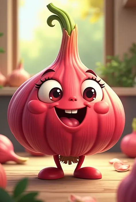 Red Garlic Cartoon
