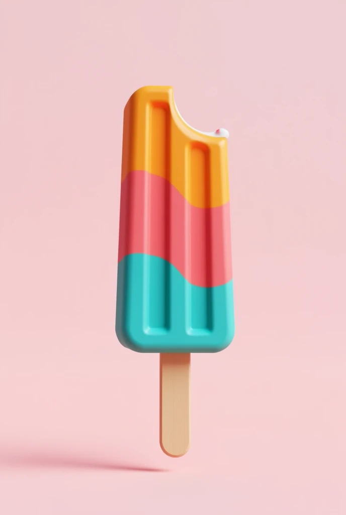 A 3d three colored popsicle logo