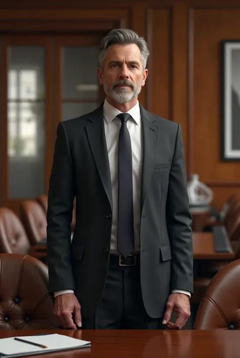 Man in a room wearing formal clothes in a meeting room 