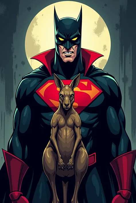 Vector of my favorite villain with a kangaroo on his chest