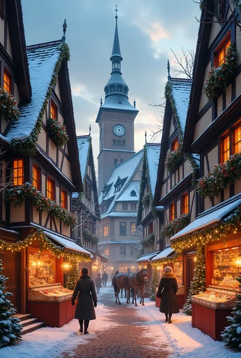 Christmas image in Alsace - Decolpte 17 days 