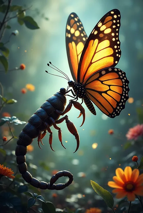 Butterfly in love with a scorpion
