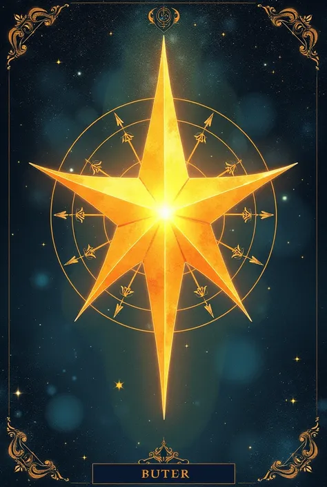 **Tarot cards are created. The star charts background is a realistic space background. Delicate is painted, vibrant colors and similar art style. The illustration is delicate and detailed: the star is large and golden in the center of the image with small ...