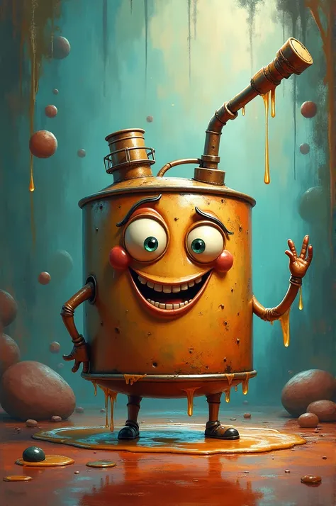 Animated oil can