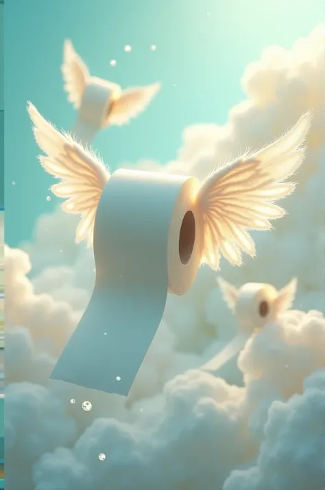 Toilet paper with wings 