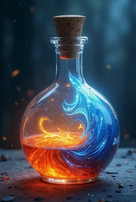 a magical elixir inside its own unique bottle with cork that gives the drinker the ability to control and manipulate fire and Ice at any given time. 