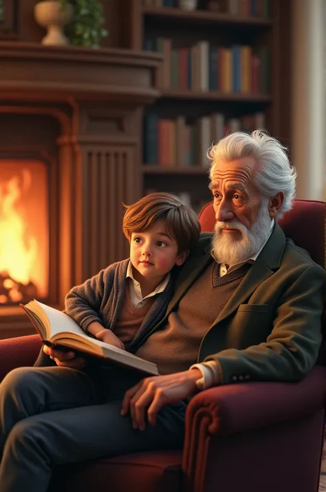 A grand father advising his grand son