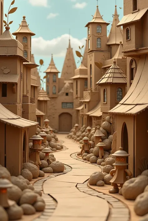 Create a world in flat cardboard whatever