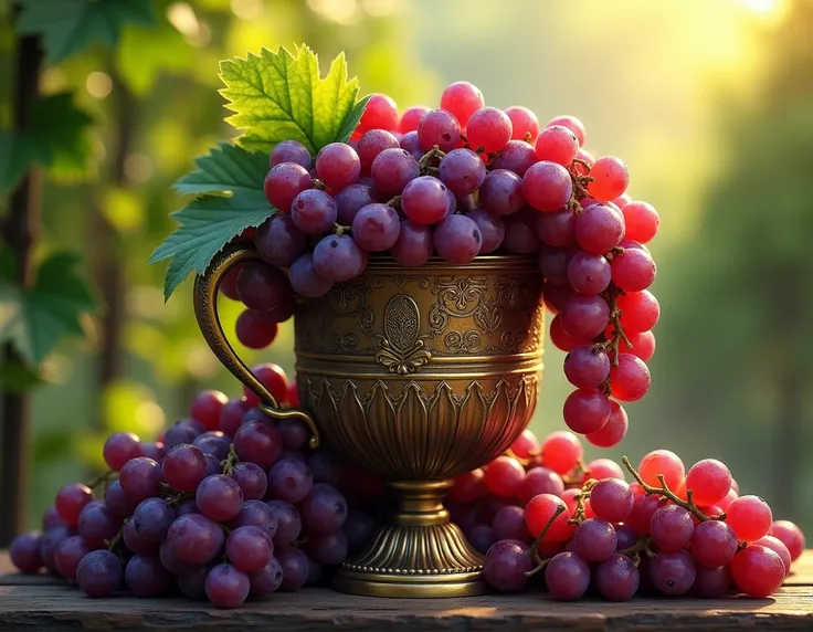 Overflowing grape cup