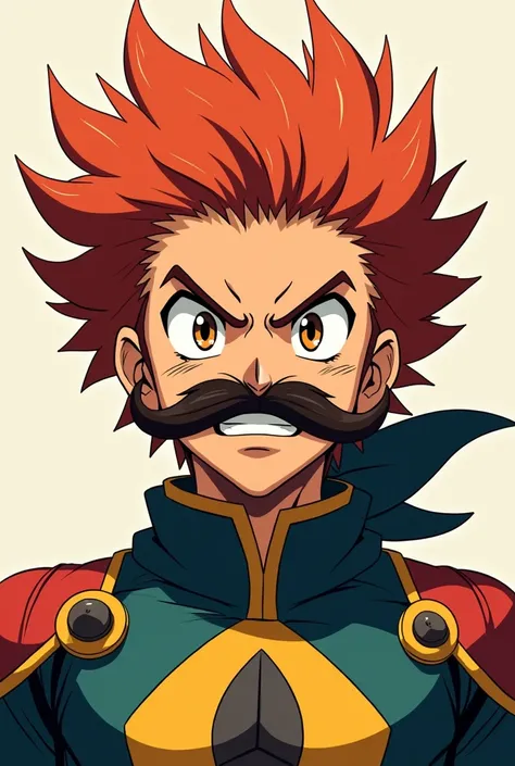 You have in anime Bakugo Katsuki with a Mexican mustache as if in an identification with the style of Boku no Hero