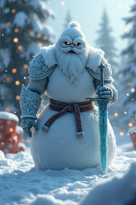 Warrior snowman Christmas