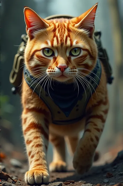 Create real cat with Rambo clothes