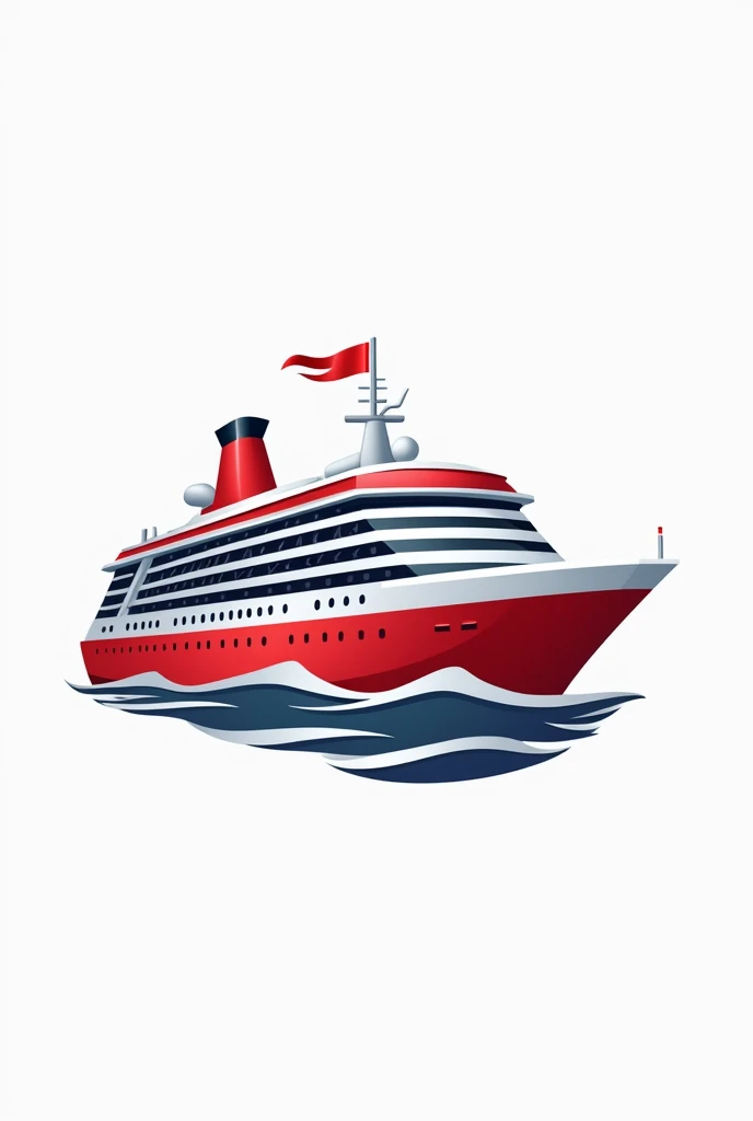 Design a sleek and modern logo featuring two cartoon-style cruise ships. Arrange the ships at slightly different angles to create depth and interest, with one appearing slightly larger in the foreground and the other in the background. Use a bold and vibra...