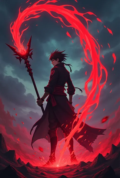 Create an image of a blood whip anime