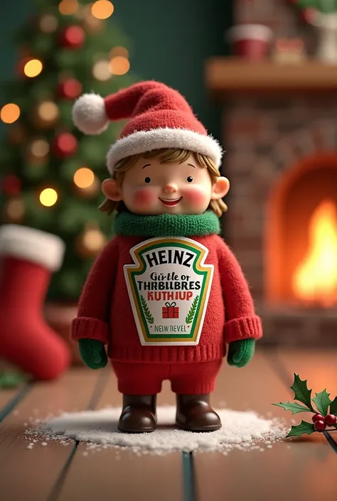 Christmas-themed model for a Heinz Christmas campaign 