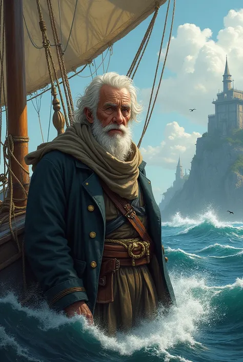 A cover of a story that tells of an adventure at sea 
But an old man instead of the man 