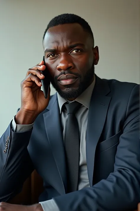 Black man talking on the phone 