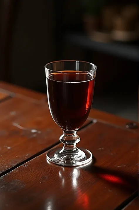 Fernet glass on a table