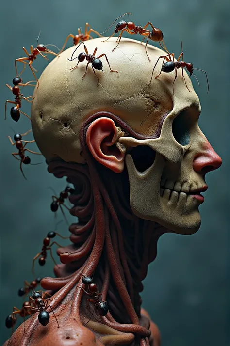 A breed of carpenter ants found in Valdez, Alaska which engages in abnormal parasitic behavior. A colony of it infects humans by tunneling through the cribriform plate in the nose and entering the skull. Once inside the skull, it chews deep channels into t...