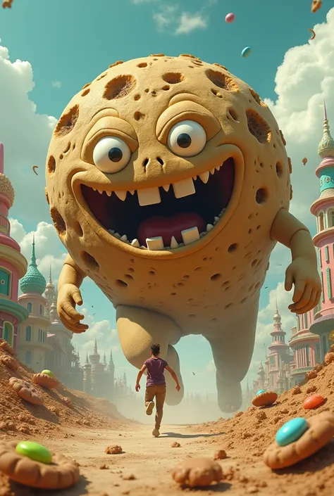 A dream about a giant cookie running after me and trying to eat me