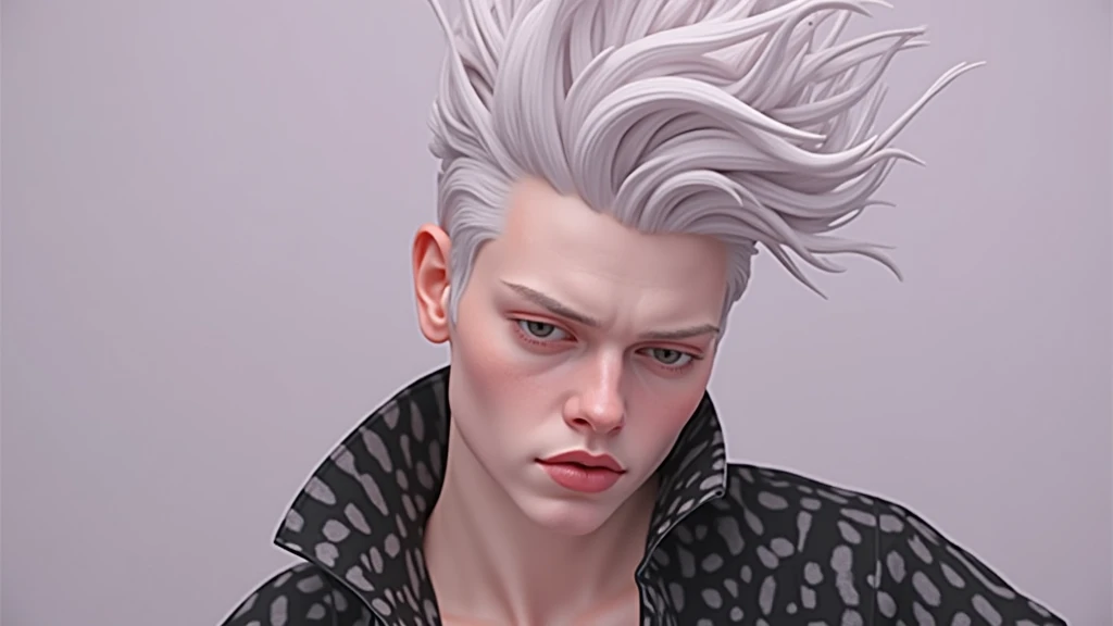 Just change the shape of the shirt and hair, realistic, 4D 