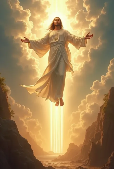 Jesus coming down from the sky