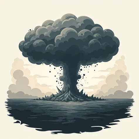 Make the clouds after a nuclear bomb explosion into an icon logo