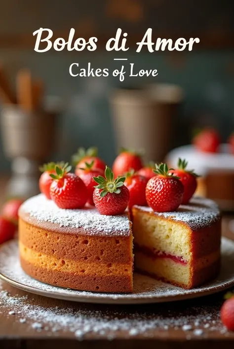 Personalized cake e-book with recipes with images and videos with the name Bolos Di Amor