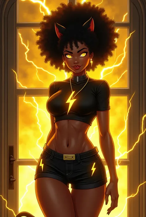 ((Electric Type)) ((Extremely Detailed curvy thick slim fit figure)) ((Extremely Detailed window with Yellow thunderstorm in the background)) ((Extremely Perfect Detailed round sexy Booty)) ((Extremely Detailed big beautiful beast)) ((Extremely Detailed Be...