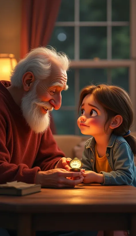 Grandpa looked at his watch and told Clara its time for us to go and Clara begged her for another little while the grandfather smiled and said okay 