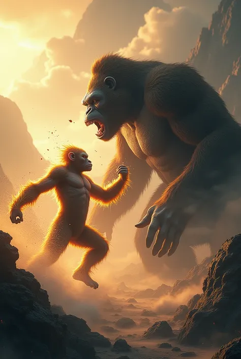 The monkey King  versus King Kong fighting scene donon ka Roop ishq man hona chahie aur hight bhi ek barabar honi chahie