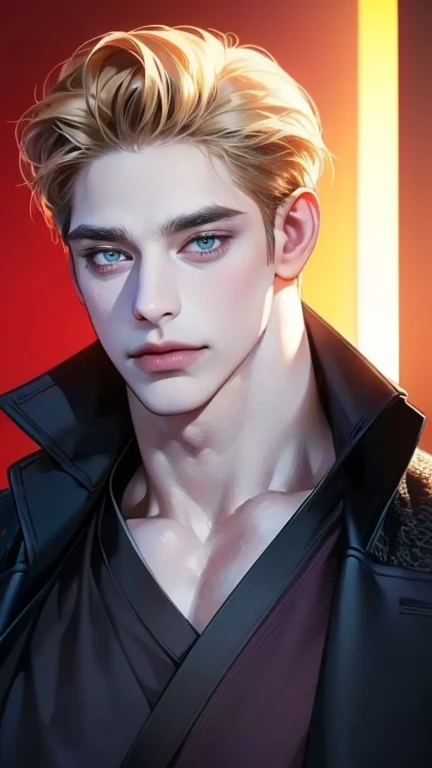 (best quality,4k,8k,highres,masterpiece:1.2),ultra-detailed,(realistic,photorealistic,photo-realistic:1.37),36 year old man,3 day beard,handsome anime,portraits,strong,masculine,dark blond hair,sharp jawline,mesmerizing eyes,perfectly styled hair,cool anim...