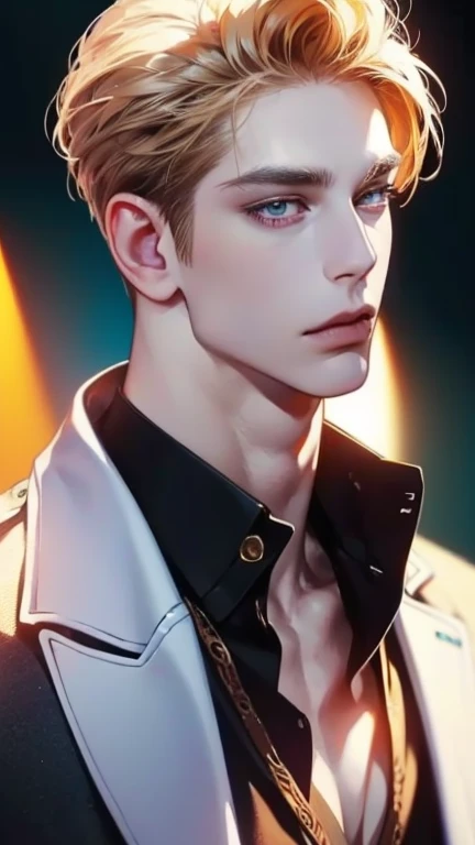 (best quality,4k,8k,highres,masterpiece:1.2),ultra-detailed,(realistic,photorealistic,photo-realistic:1.37),36 year old man,3 day beard,handsome anime,portraits,strong,masculine,dark blond hair,sharp jawline,mesmerizing eyes,perfectly styled hair,cool anim...