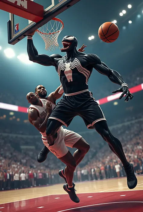 Make a venom dunk on LeBron jame