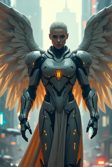 Futuristic warrior angel.