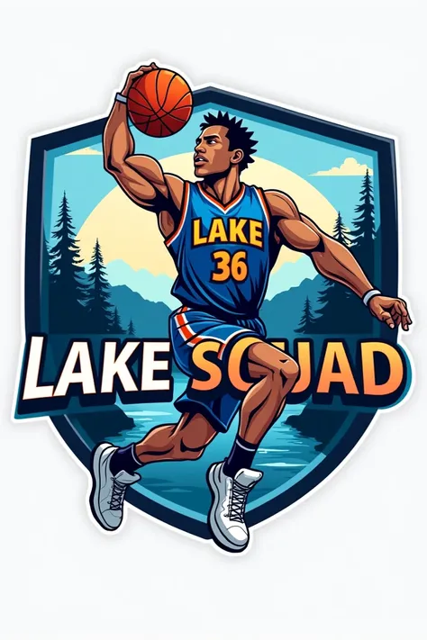 Create a basketball team logo named Lake Squad