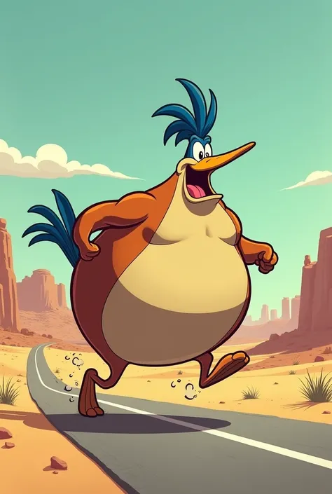 You can generate the obese road runner running from a fight? 