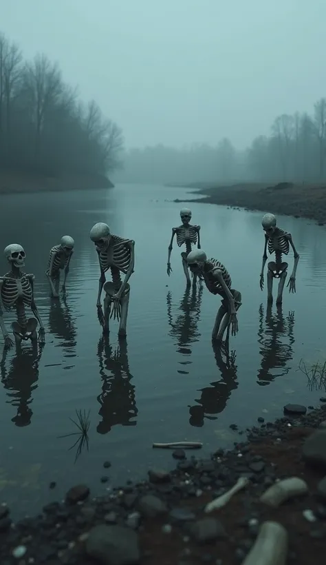 Lake of skeleton  horror 