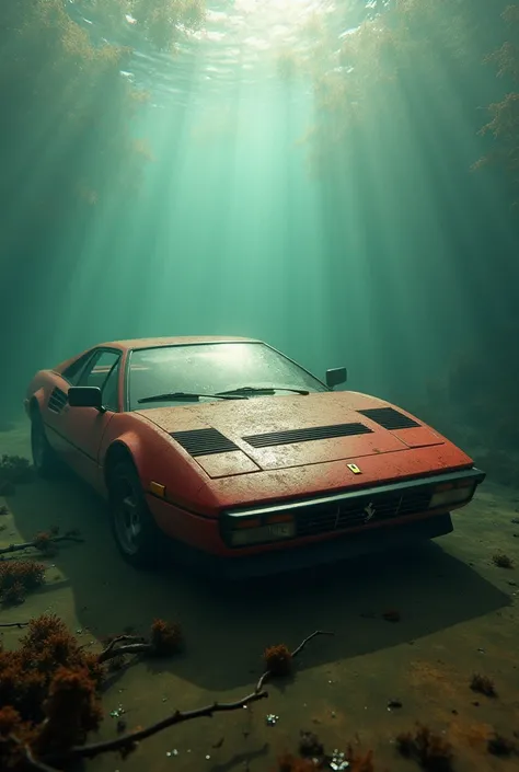 Ferrari Mondial at the Bottom of a Rusty Lake 